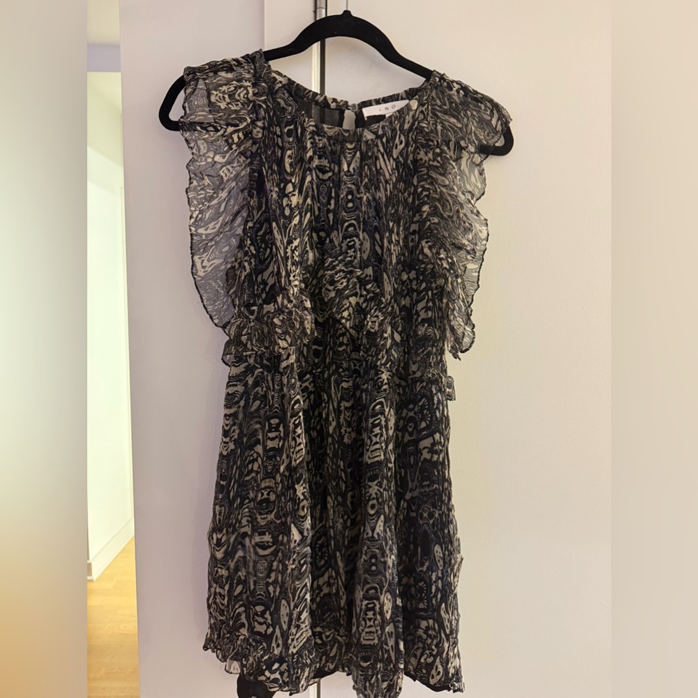 IRO Black and Gray Patterned Dress